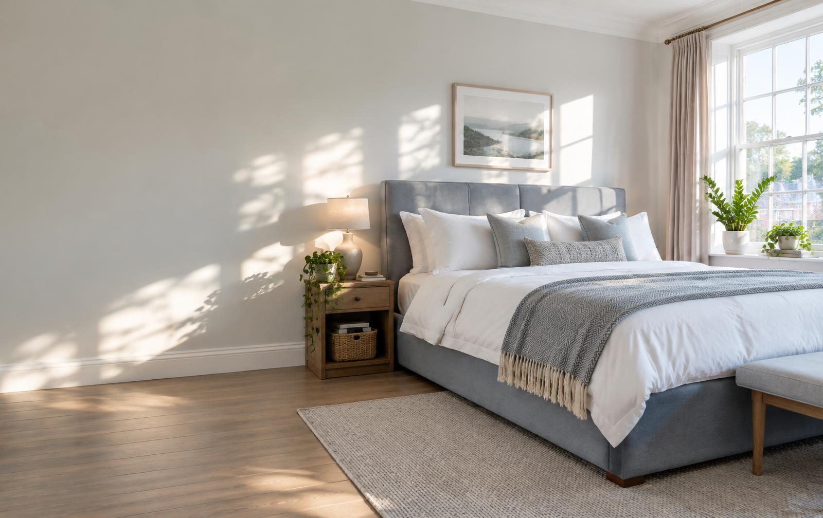 Bedroom in morning light